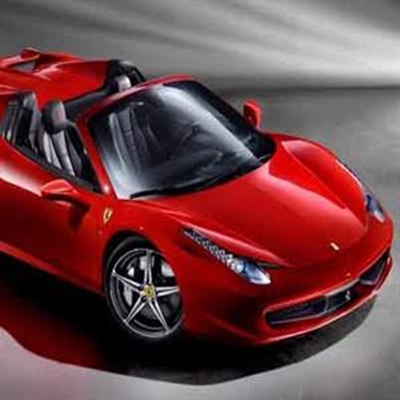 Ferraris on display in Knysna