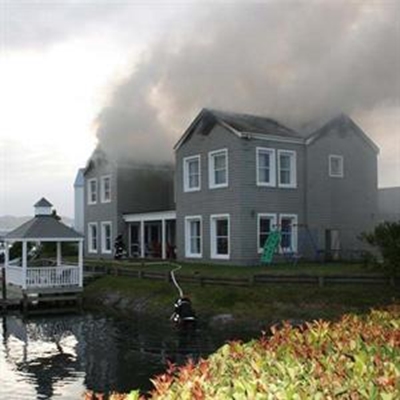 Thesen Islands home ablaze