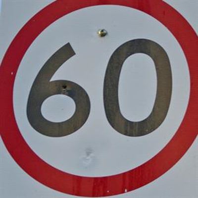 Speed limit on highway down to 60