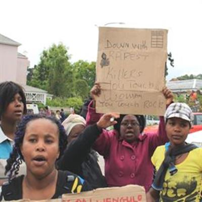 Protest at Knysna Magistrate Court