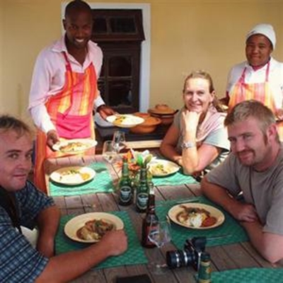 Tourists love his pap and meat