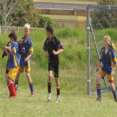 Youth soccer in action