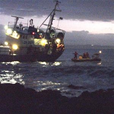12 crewmen rescued from fishing trawler