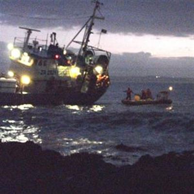 12 crewmen rescued from fishing trawler