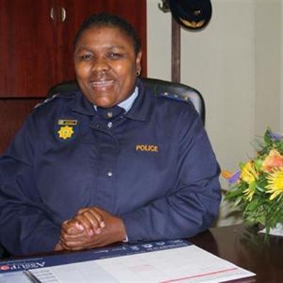 Woman in driving seat at George Police