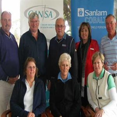 Winners of Sanlam Cancer regional golf finals