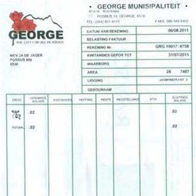 Agterstallige 2c-rekening betaal