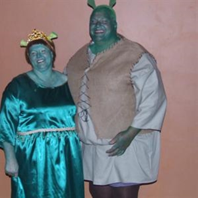Shrek en Fiona in George
