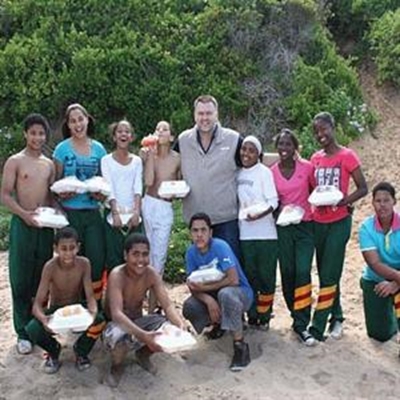 Locals take care of their beach
