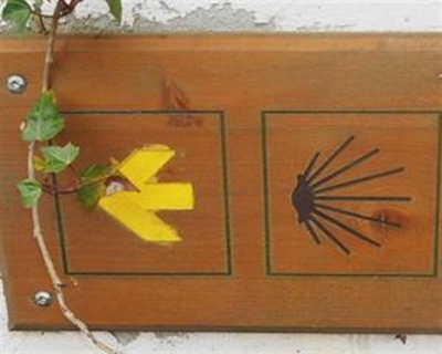 Voetspore in die Camino de Santiago
