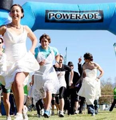 Brides to run in wedding dresses