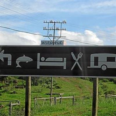 Whale disappears from tourism sign