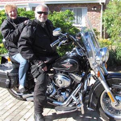 Joan's first motorcycle ride in 60 years