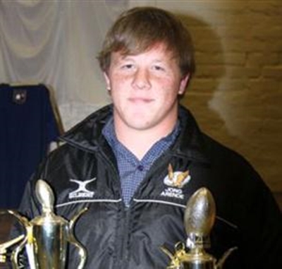 Rugbyspelers word vereer