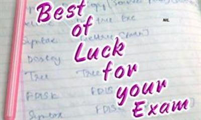 Good luck to all 2012 matric pupils