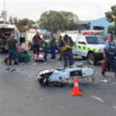 Motorcyclist in hospital