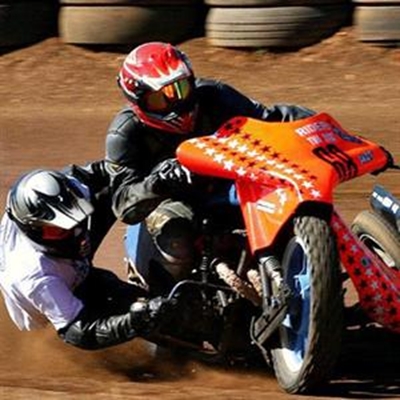 Sidecar action at George Oval