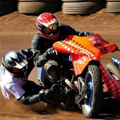 Sidecar action at George Oval