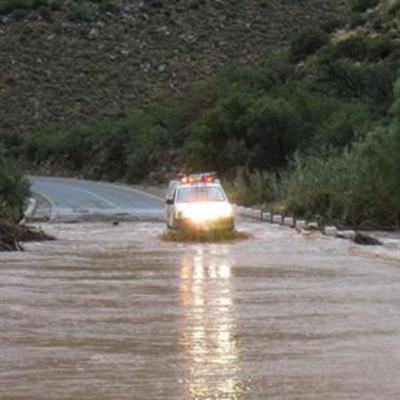 Road not closed due to 'flash flood'