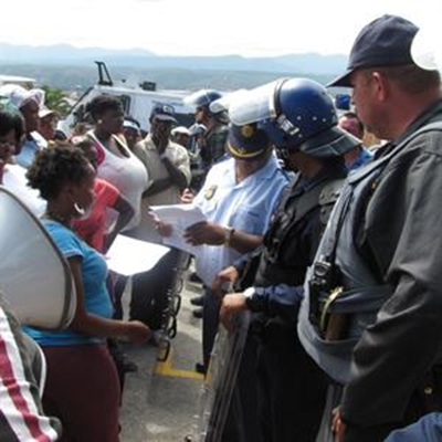 Protest action in Plettenberg Bay