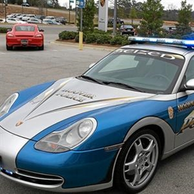 Seized Porsche now serves and protects 