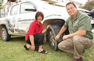 Goodyear Wranglers keep anti-poaching vehicles on track