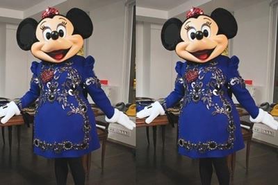 Minnie Mouse forsakes trademark dots for Lanvin gowns