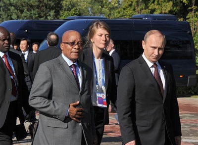 Zuma arrives in Russia