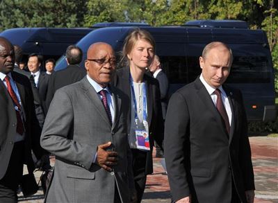 Zuma arrives in Russia