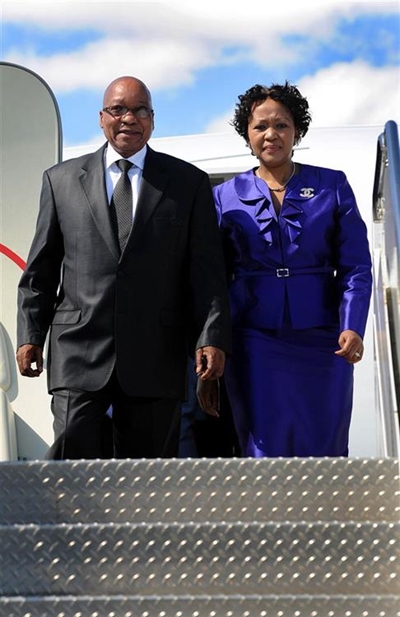 Zuma arrives in United States