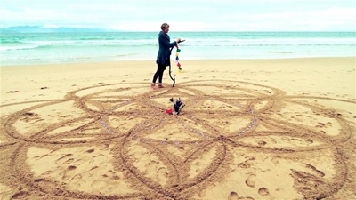 Beach memorial for Rosemary Theron