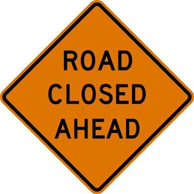Road closed for safety reasons