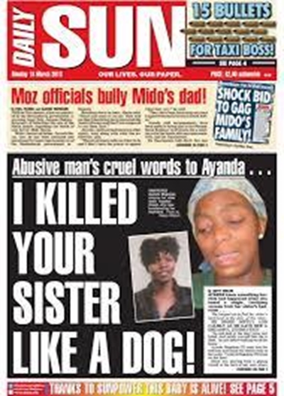 Daily Sun rapped over grisly photos