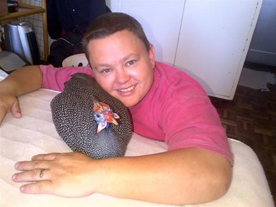 Rescued guinea fowl update