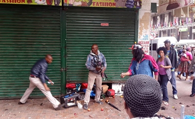 Johannesburg hawkers shut down CBD