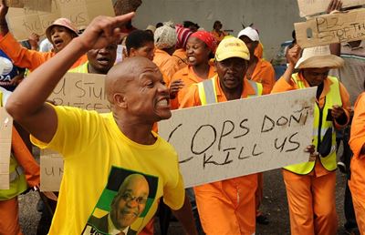 Cop appear for protester's murder