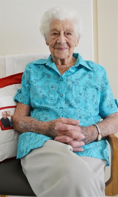 Evelina vier 100ste verjaarsdag