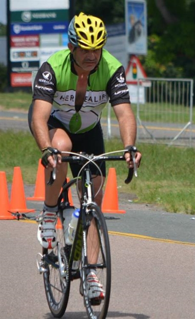 Local policeman at cycling championships