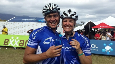 Couple engaged at Cape Epic