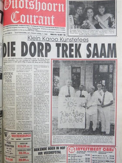 Oudtshoorn Courant 20 jaar by KKNK betrokke