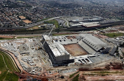 Work resumes in part of Brazil World Cup Stadium