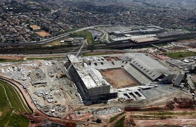 Work resumes in part of Brazil World Cup Stadium
