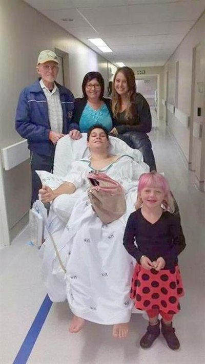 Paralysed youngster sits up