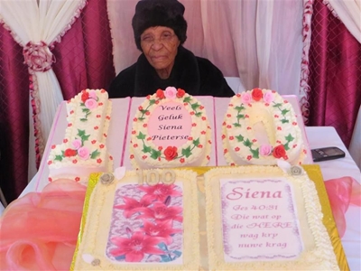 Ouma Siena vier 100ste verjaardag