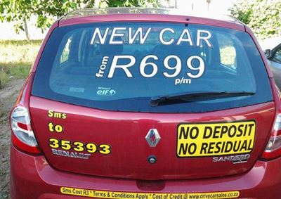 Drive a new car for R699: Too good to be true?