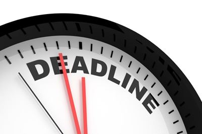 Important notice: New deadlines