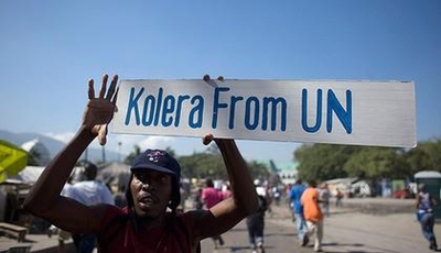 UN leader vows to help Haiti fight cholera epidemic