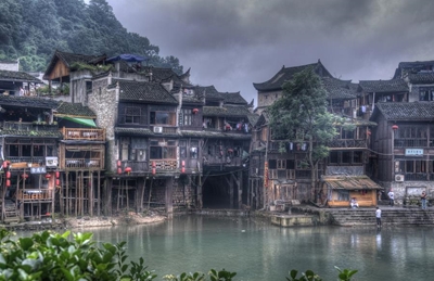 Ancient town under water as downpours hit central China