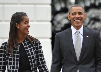 Obama emotional over daughter going to college