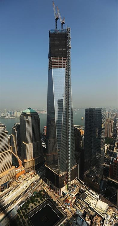 World Trade Center on way to completion